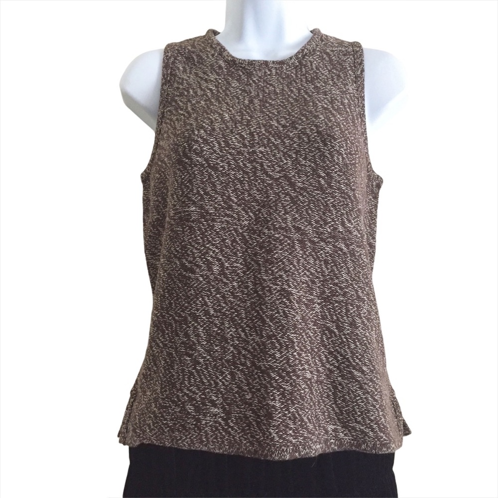 DIALOGUE Sleeveless Cotton Sweater Top Sz …
